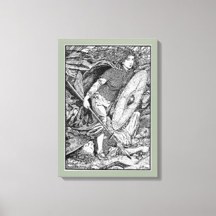 Lagertha Shield Maiden Canvas Afdruk