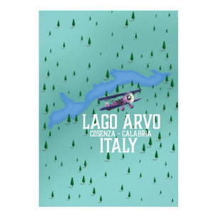 lago arvo Italië reis kaart Foto Afdruk