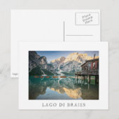Lago di Braies in de Dolomieten in Italië Briefkaart (Voorkant / Achterkant)