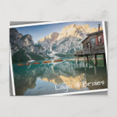 Lago di Braies in de Dolomieten in Italië Briefkaart (Voorkant)