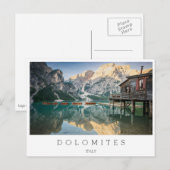 Lago di Braies in de Dolomieten in Italië Briefkaart (Voorkant / Achterkant)