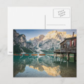 Lago di Braies in de Dolomieten in Italië Briefkaart (Voorkant / Achterkant)