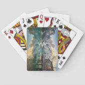 Lago di Braies in de Dolomieten in Italië Pokerkaarten (Achterkant)