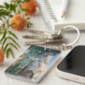 Lago di Braies in de Dolomieten in Italië Sleutelhanger (Voorkant Rechts)