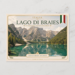 Lago di Braies - Italië Briefkaart