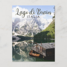 Lago di Braies Italy Travel Art 