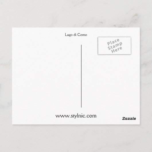 Lago di Como Briefkaart (Achterkant)