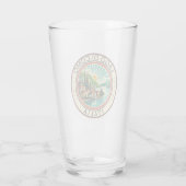 Lago di Como Italia Illustratie Reizen Art Badge Glas (Achterkant)