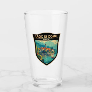 Lago di Como Italia Travel Art Badge Glas