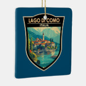 Lago di Como Italia Travel Art Badge Keramisch Ornament (Rechts)