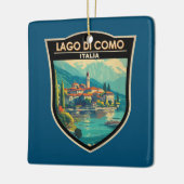 Lago di Como Italia Travel Art Badge Keramisch Ornament (Links)