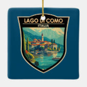 Lago di Como Italia Travel Art Badge Keramisch Ornament (Achterkant)