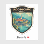 Lago di Como Italia Travel Art Badge Sticker (Vel)