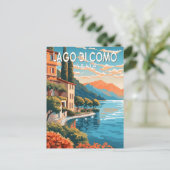Lago di Como Italia Travel Art  Briefkaart (Staand voorkant)