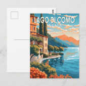 Lago di Como Italia Travel Art  Briefkaart (Voorkant / Achterkant)