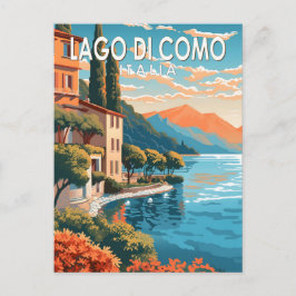 Lago di Como Italia Travel Art  Briefkaart