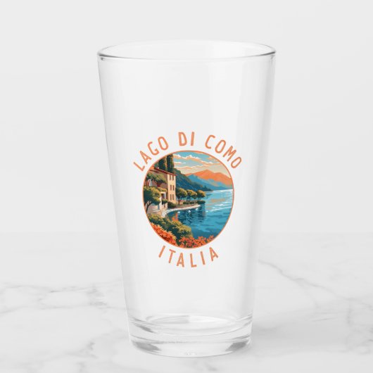 Lago di Como Italia Travel Art  Glas (Voorkant)