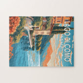 Lago di Como Italia Travel Art Legpuzzel (Horizontaal)