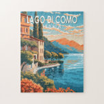 Lago di Como Italia Travel Art  Legpuzzel<br><div class="desc">Het vectorkunstontwerp van het meer Como. Het Como-meer in de regio Lombardije in Noord-Italië is een grootschalig gebied dat bekend staat om zijn dramatische landschap,  dat tegen de voet van de Alpen is geplaatst.</div>