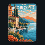 Lago di Como Italia Travel Art  Magneet<br><div class="desc">Het vectorkunstontwerp van het meer Como. Het Como-meer in de regio Lombardije in Noord-Italië is een grootschalig gebied dat bekend staat om zijn dramatische landschap,  dat tegen de voet van de Alpen is geplaatst.</div>