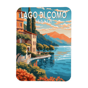 Lago di Como Italia Travel Art  Magneet