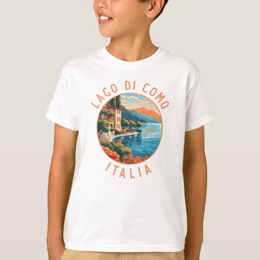 Lago di Como Italia Travel Art T-shirt (Voorkant)