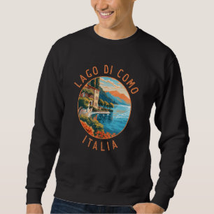 Lago di Como Italië distressed cirkel vintage Trui