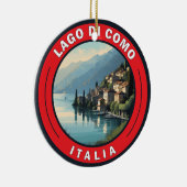 Lago di Como Italy Badge Keramisch Ornament (Rechts)