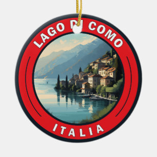 Lago di Como Italy Badge Keramisch Ornament