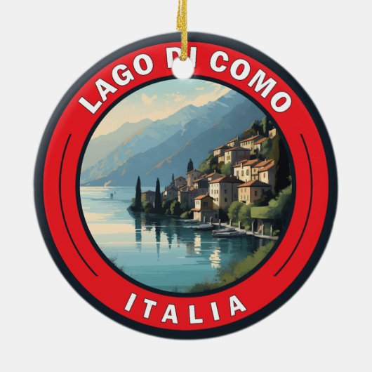 Lago di Como Italy Badge Keramisch Ornament (Achterkant)