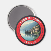 Lago di Como Italy Badge Magneet (Voorkant / Achterkant)