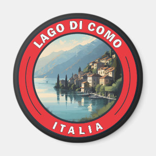 Lago di Como Italy Badge Magneet