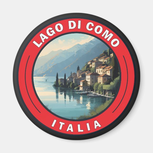 Lago di Como Italy Badge Magneet (Voorkant)