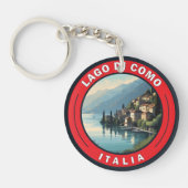 Lago di Como Italy Badge Sleutelhanger (Voorkant)