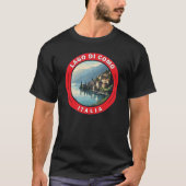 Lago di Como Italy Badge T-shirt (Voorkant)