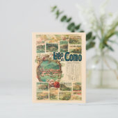 Lago di Como Italy Vintage Poster 1893 Briefkaart (Staand voorkant)