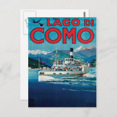 Lago di Como Italy Vintage Travel Briefkaart (Voorkant / Achterkant)