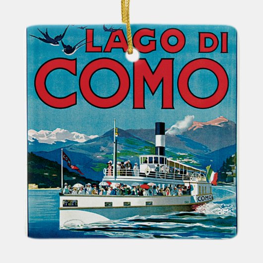 Lago di Como Keramisch Ornament (Voorkant)