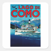 Lago di Como Vierkante Sticker (Voorkant)