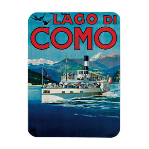 Lago di Como Vintage Travel Poster Magneet