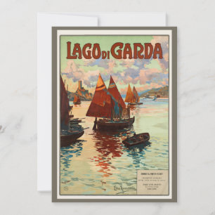 Lago di Garda, Gardameer, Italië Vintage Travel, L