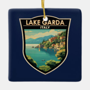 Lago di Garda Italia Travel Art Vintage Keramisch Ornament
