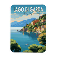 Lago di Garda Italia Travel Art Vintage