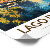 Lago di Garda Italia Travel Art Vintage Poster (Hoek)