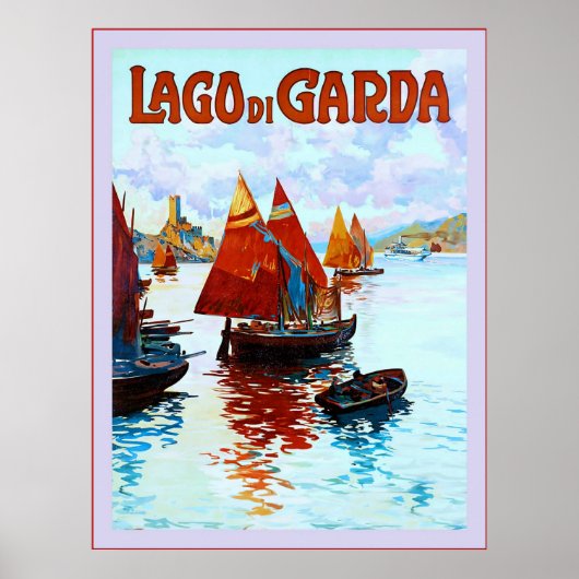 Lago di Garda ~  Italiaans reizen Poster (Voorkant)