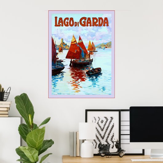Lago di Garda ~  Italiaans reizen Poster (Thuiskantoor)
