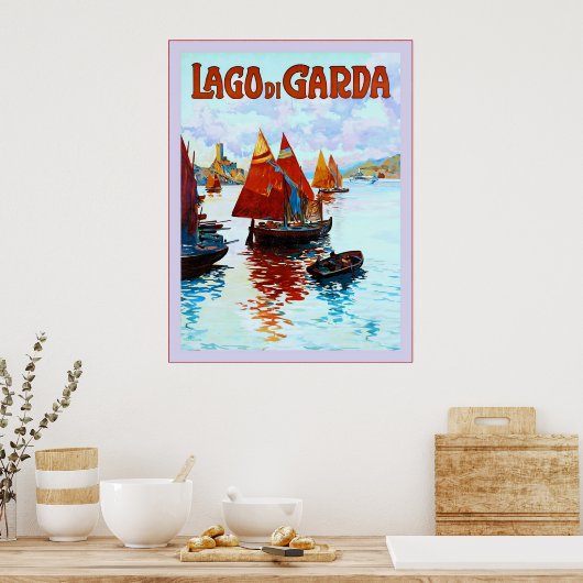 Lago di Garda ~  Italiaans reizen Poster (Keuken)