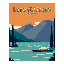 Lago di Garda Italië Minimalistisch  Poster