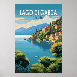 Lago di Garda Italië Reis Kunst Vintage Poster