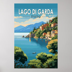 Lago di Garda Italië Reis Kunst Vintage Poster